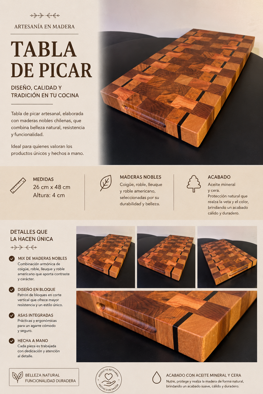 Tabla end grain